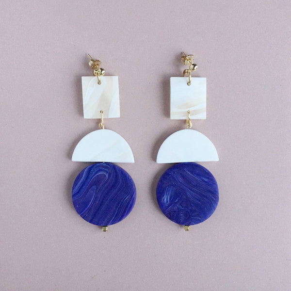Object Earrings - Purple
