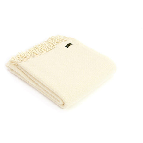Brand new Tweedmill Cream Wafer Wool throw blanket