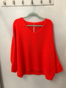 Italian One Size Mohair blend Orange jumper