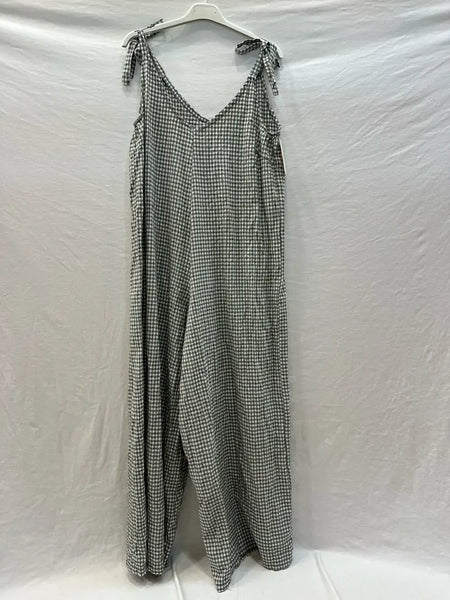 Gingham Cotton Jumpsuit @2307_CbVichy: Navy