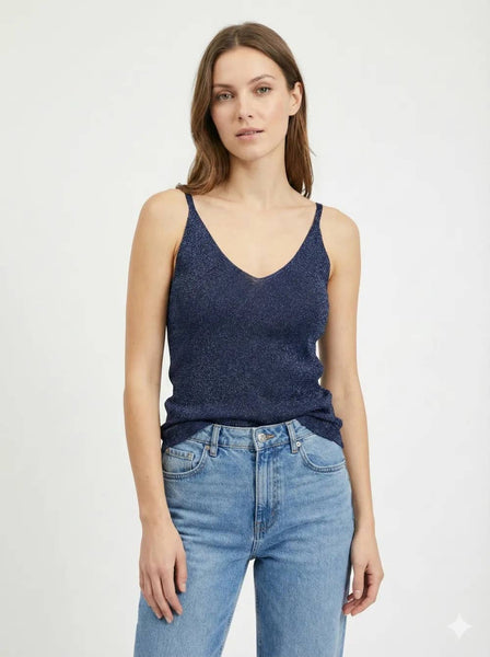 Lurex Knit Tank Top @2007_DeBLux: Camel