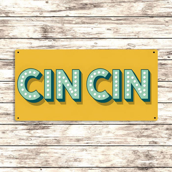 Cin Cin Retro Metal Sign Kitchen Wall Decor