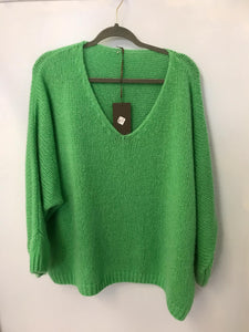 Italian One Size Mohair blend New Emerald jumper