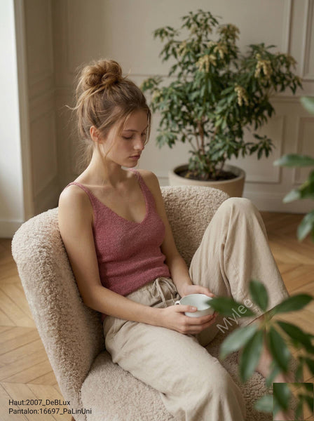 Lurex Knit Tank Top @2007_DeBLux: Bois De Rose