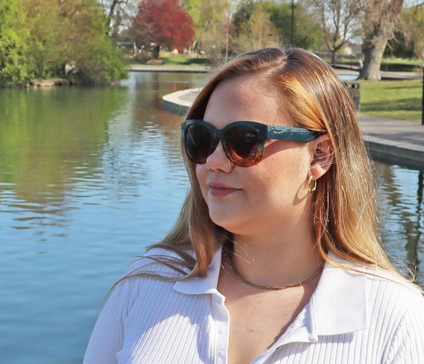 Issie Teal ECO Friendly Sunglasses