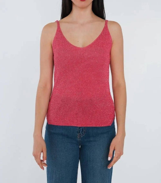 Lurex Knit Tank Top @2007_DeBLux: Camel