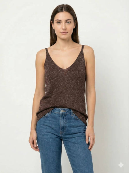 Lurex Knit Tank Top @2007_DeBLux: Bois De Rose