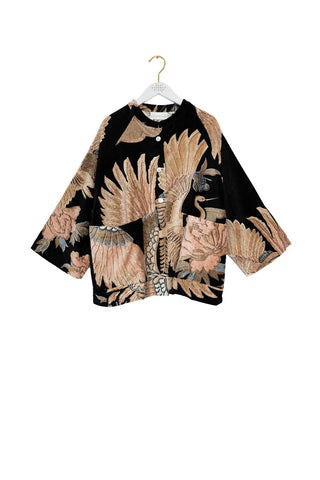 One Hundred stars Crane Black Velvet Jacket