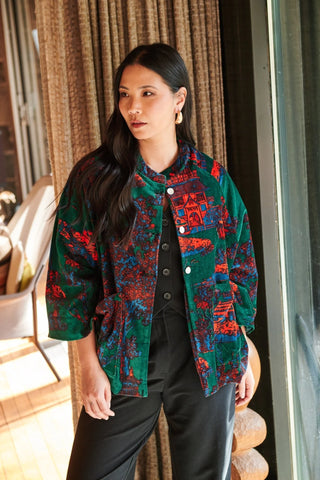 One Hundred stars Pagoda Forest Velvet Jacket
