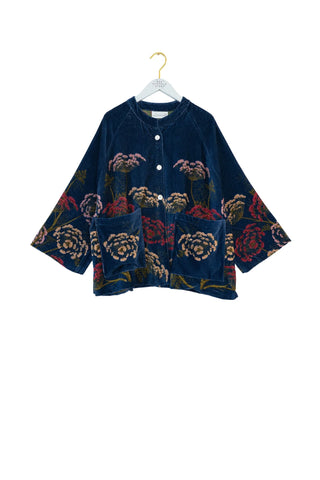 One Hundred stars Parsley Seed Blue Velvet Jacket