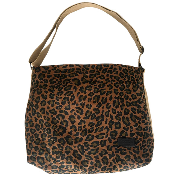 Portland messenger bag  - brown leopard print
