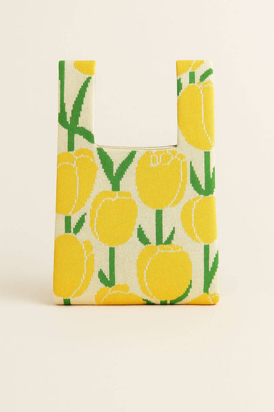 Tulip Daydream -Knitted Bag: Yellow / Medium