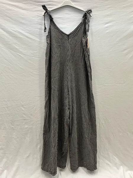 Gingham Cotton Jumpsuit @2307_CbVichy: Navy