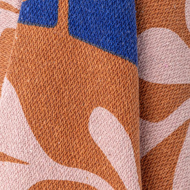 Danish Blue Brown Pink Throw, Multi, Recycled Cotton