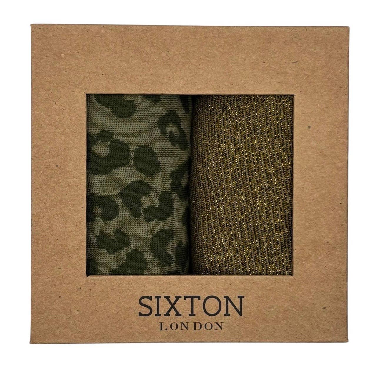 Ivy Leopard & Olive Tokyo sock box duo