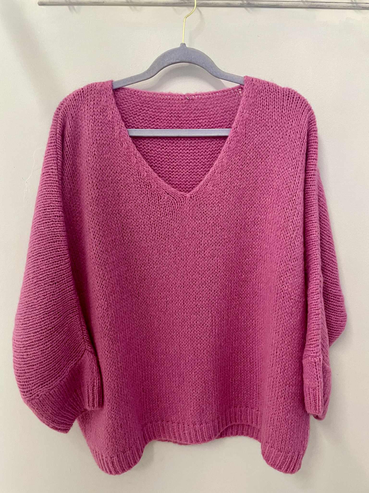 Italian One Size Mohair blend Bubblegum jumper