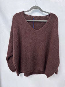 Italian One Size Mohair blend New Chocolate jumper
