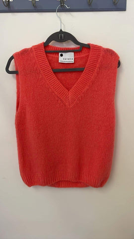 Italian One size mohair blend tank top coral