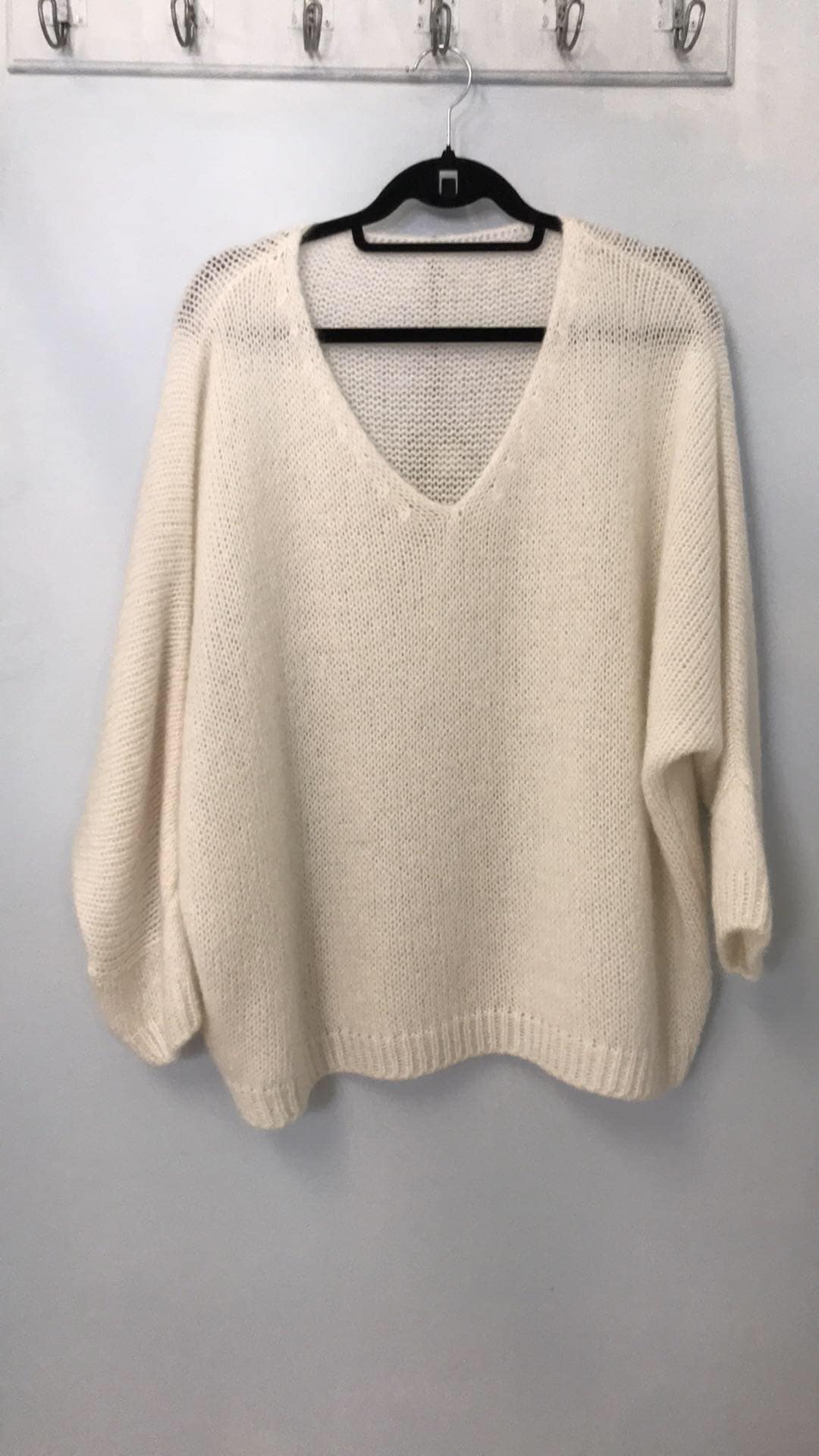 Italian One Size Mohair blend Cream jumper