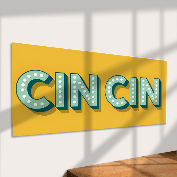 Cin Cin Retro Metal Sign Kitchen Wall Decor