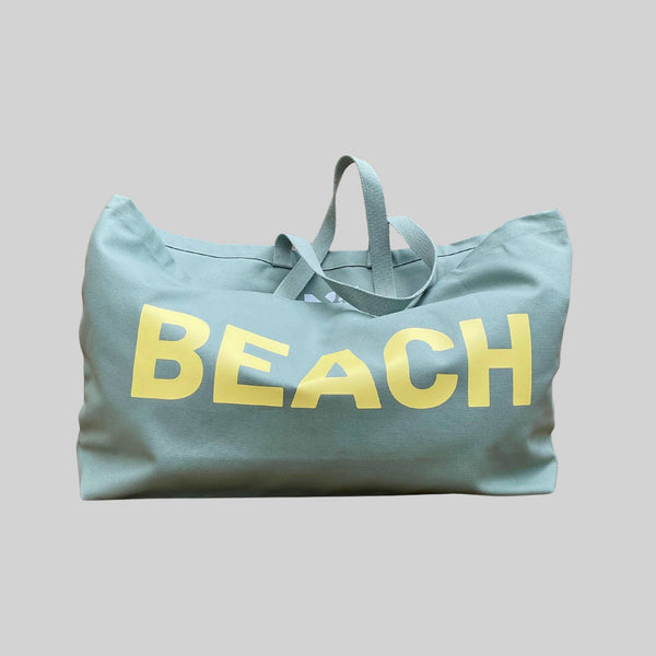 Jumbo BEACH Bag  - Sage / Lemon