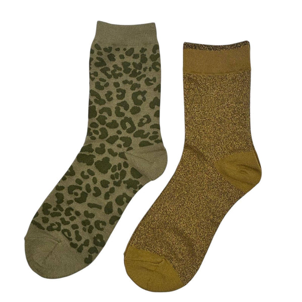 Ivy Leopard & Olive Tokyo sock box duo