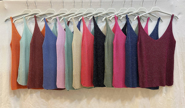 Lurex Knit Tank Top @2007_DeBLux: Camel