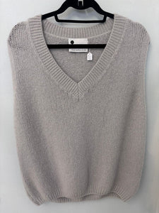 Silver mohair mix tank top