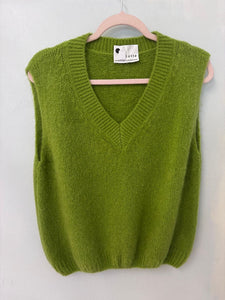 Lime mohair mix tank top