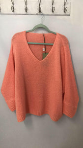 Italian One Size Mohair blend New Peachy pink jumper