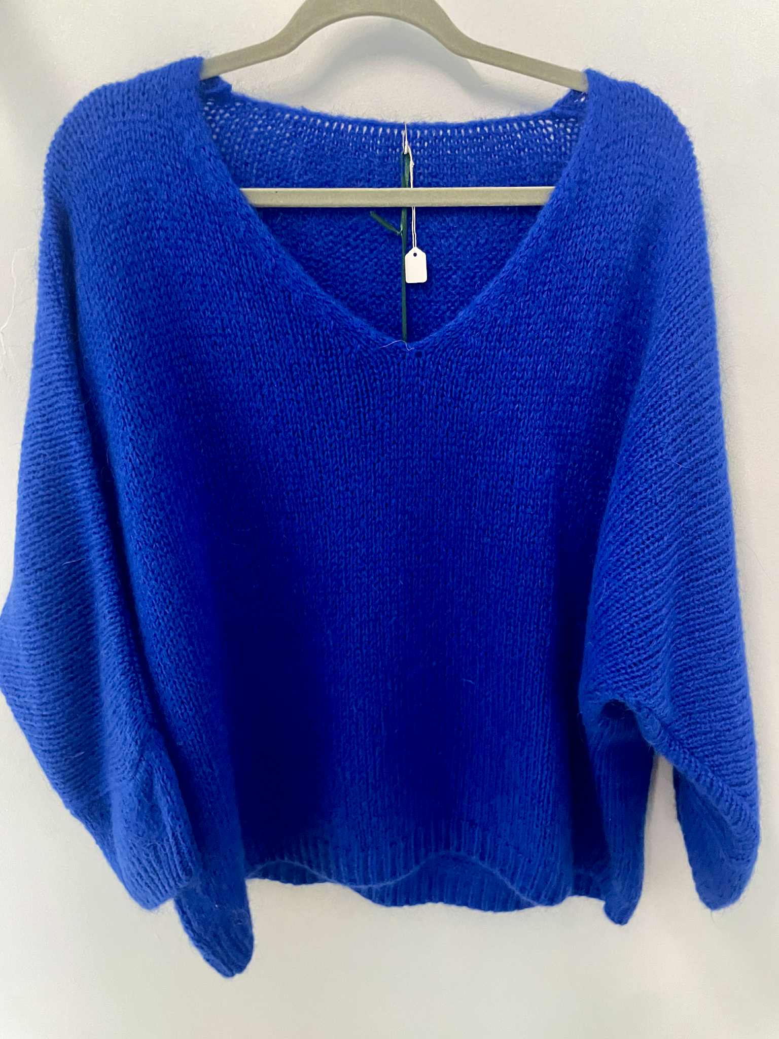 Italian One Size Mohair blend Royal blue jumper