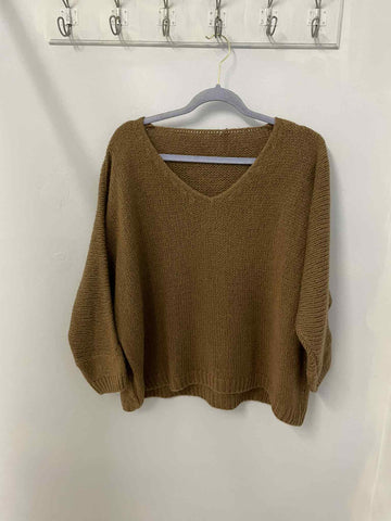 Italian One Size Mohair blend Tobacco jumper