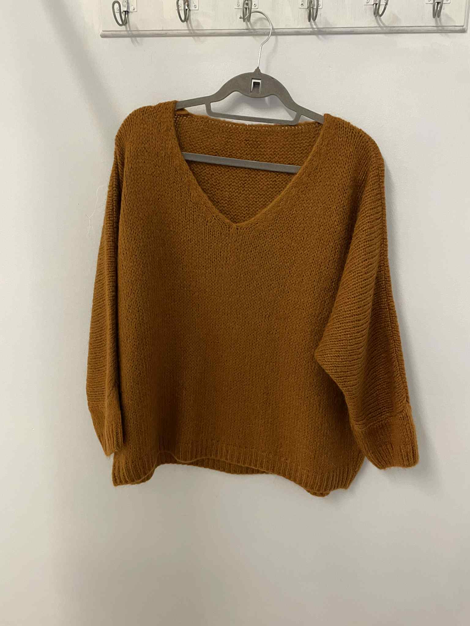 Italian One Size Mohair blend Toffee jumper