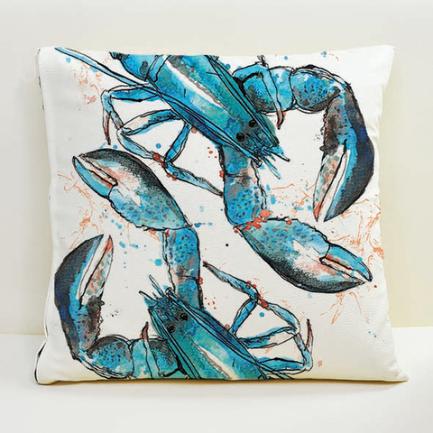 Blue Lobster Cushion