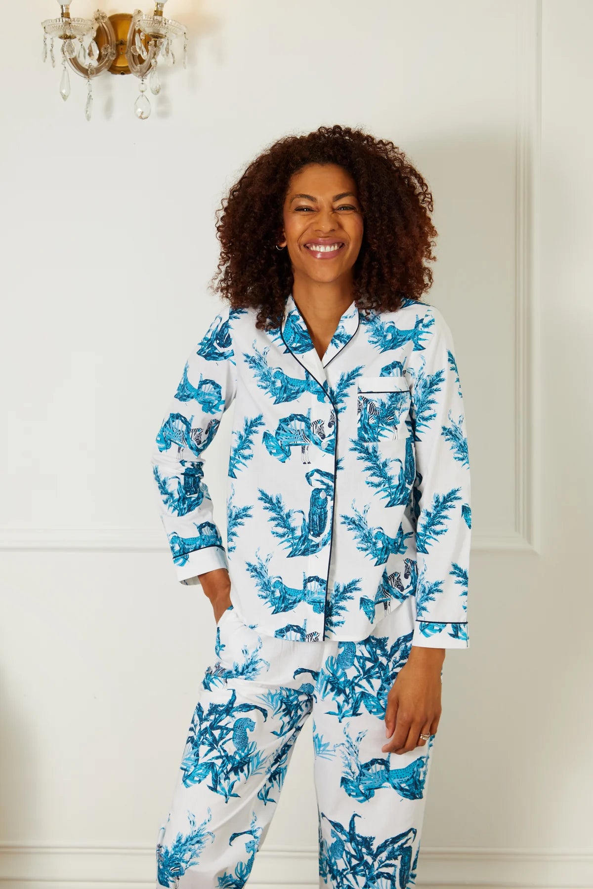 Ladies Cotton Jungle Chintz Pyjamas Coast Country