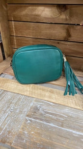 Emerald Leather Camera Bag