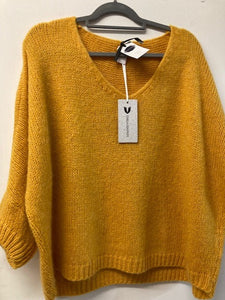 Italian One Size Mohair blend Mustard jumper