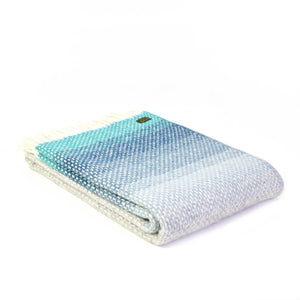 Brand New Tweedmill Ombre Design Seaside Wool Blanket Throw