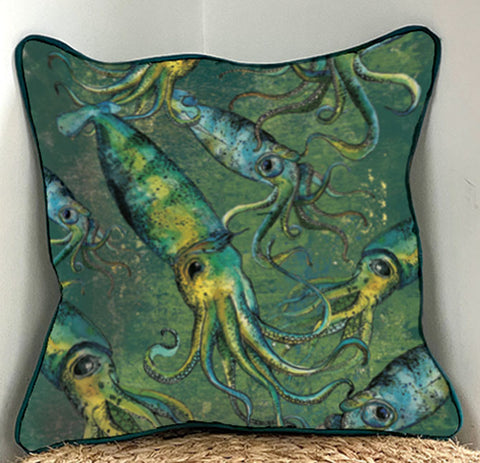 New Squid Cushion made in the South West